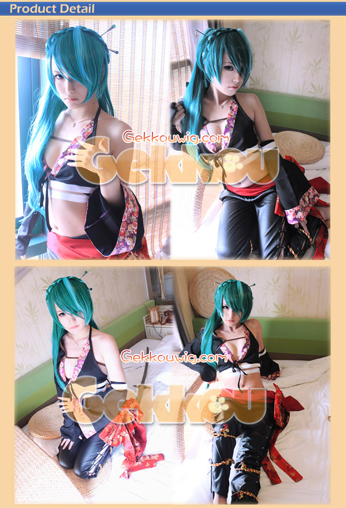 Vocaloid 2 Secret Himitsu - Kuro No Chikai Hatsune Miku Cosplay Wig