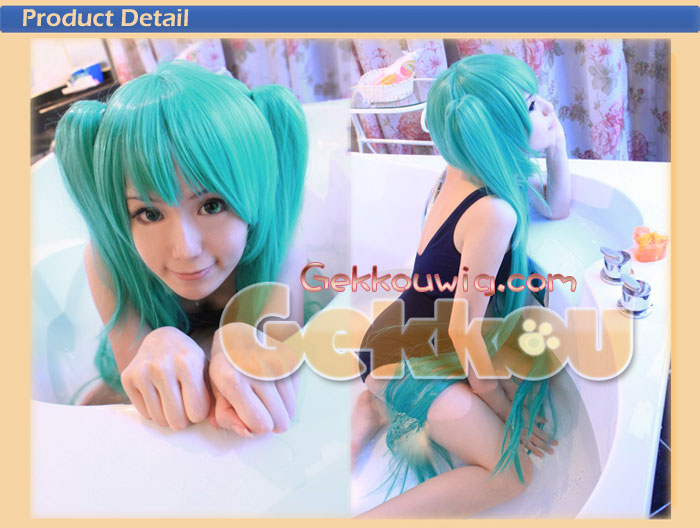 Vocaloid 2 Cosplay Hatsune Miku Wig Blue Ponytail Wig