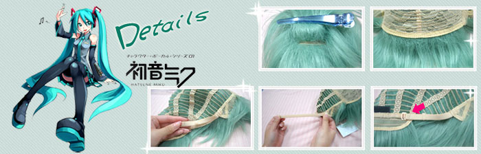 Vocaloid 2 Cosplay Hatsune Miku Wig Blue Ponytail Wig