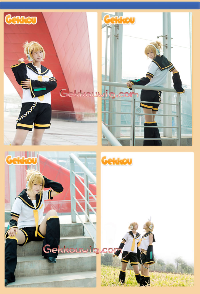 Vocaloid 2 Cosplay Kagamine Len Gold Wig