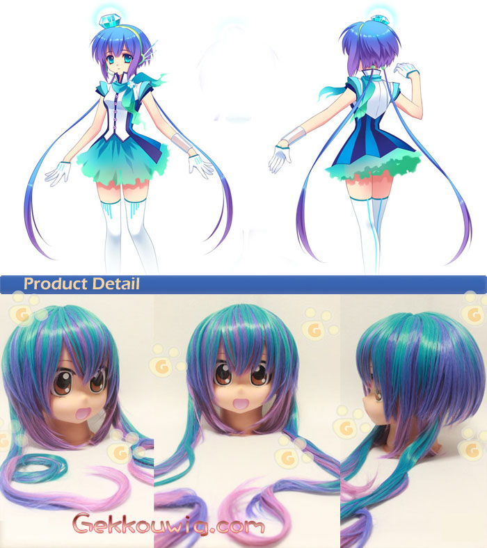 Vocaloid 3 Cosplay Aoki Lapis Wig i-style project Blue Purple Wig