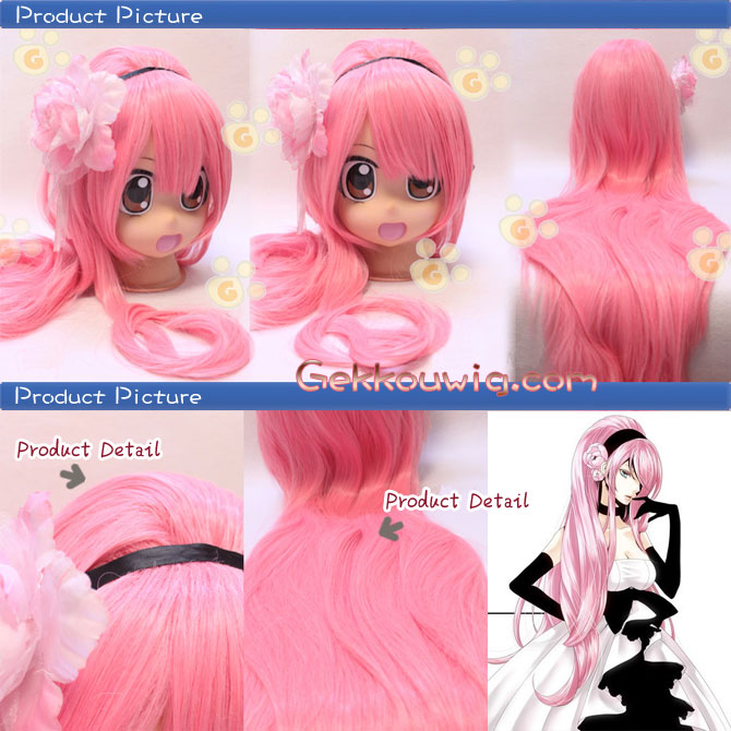 Vocaloid 2 Camellia Japonica Megurine Luka Cosplay Wig