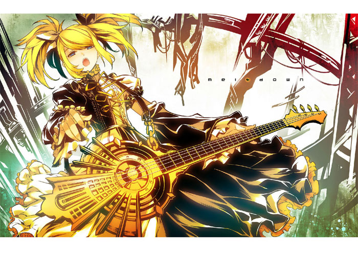 Vocaloid 2 Roshin Yuukai - Meltdown Kagamine Rin Cosplay Wig