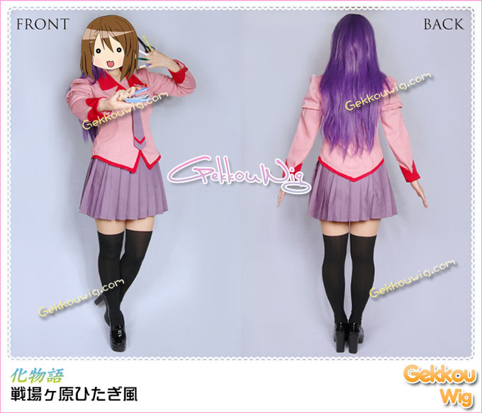 Bakemonogatari Cosplay Hitagi Senjogahara Costume