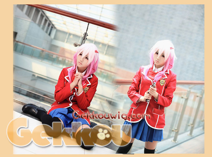 Guilty Crown Cosplay Inori Yuzuriha Costume School Girl Uniform