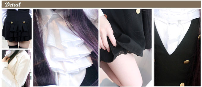 Inu x Boku Secret Service Cosplay Ririchiyo Shirakiin Cosplay Costume School Girl Uniform