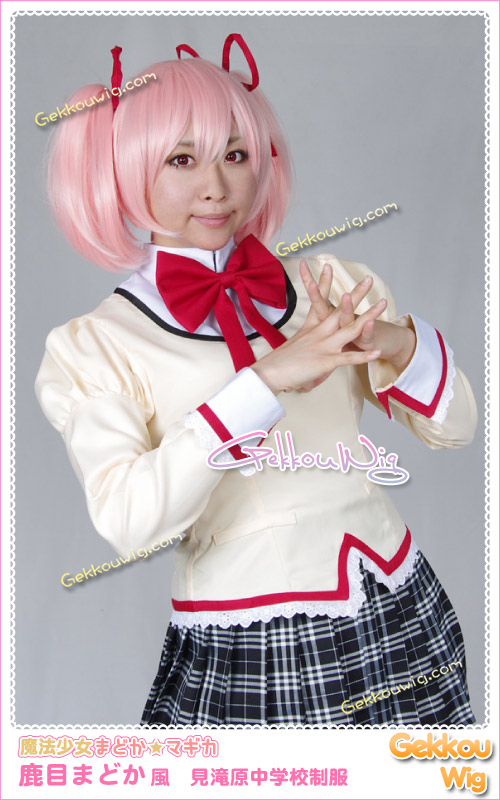 Puella Magi Madoka Magica Cosplay Madoka Kaname School Girl Uniform Costume