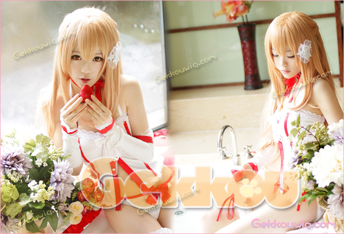 Sword Art Online Asuna Yuuki Cosplay Costume Swimsuit