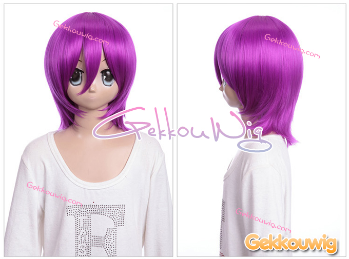 33CM Purple Bobo Wigs Three Color Series