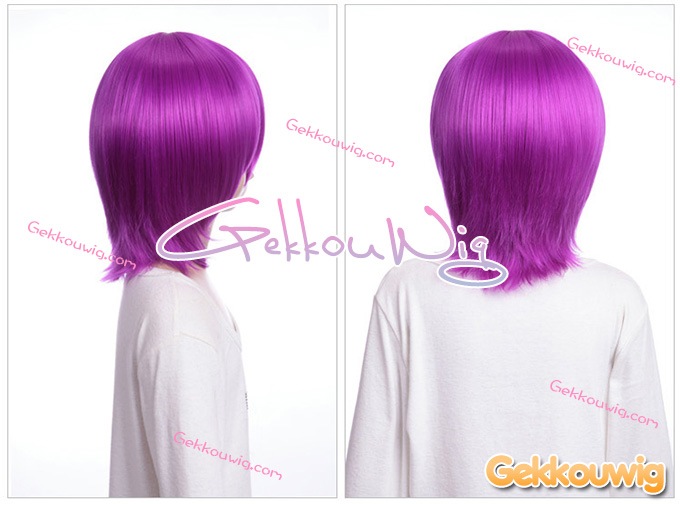 33CM Purple Bobo Wigs Three Color Series