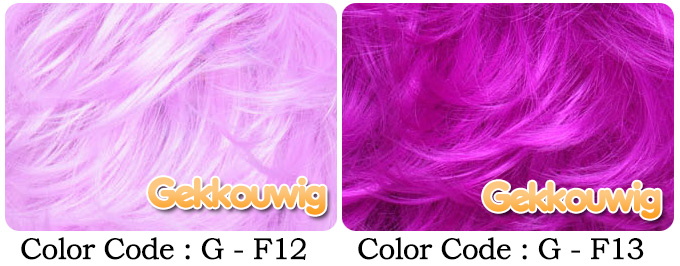 33CM Purple Bobo Wigs Three Color Series