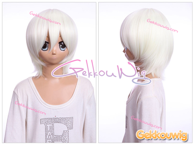 33CM White Bobo Wigs Three Color Series