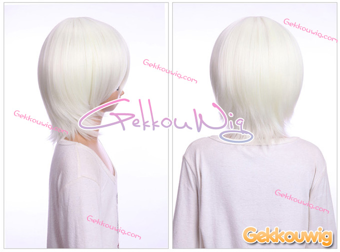 33CM White Bobo Wigs Three Color Series