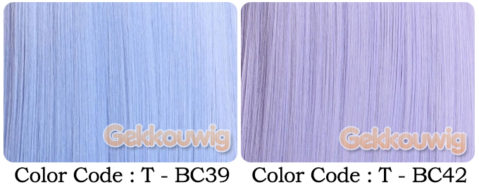 60CM Blue Wigs Seven Color Series