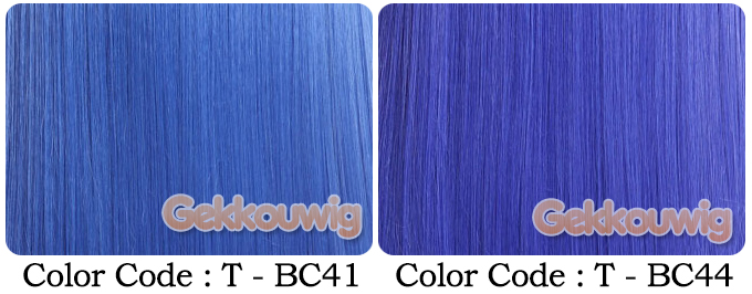60CM Blue Wigs Seven Color Series