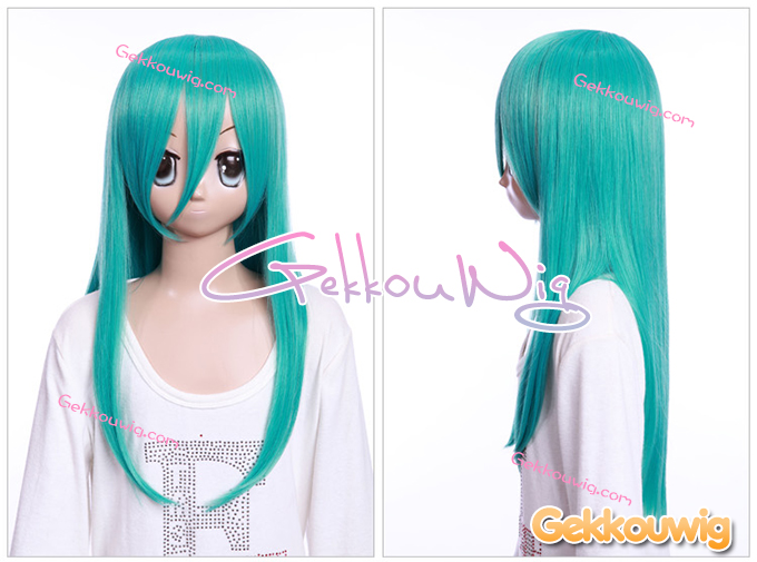 60CM Green Wigs Three Color Series