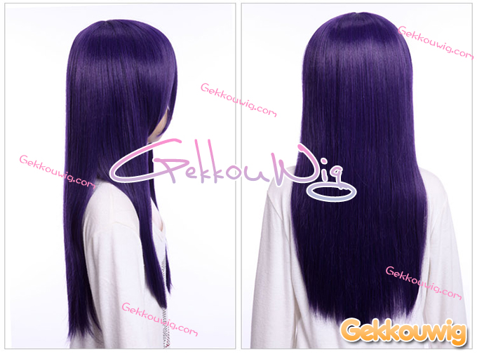 60CM Purple Wigs Eight Color Series
