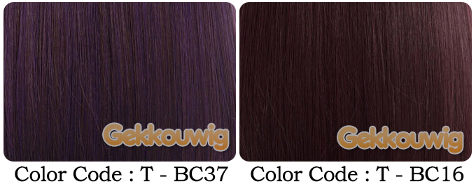 60CM Purple Wigs Eight Color Series