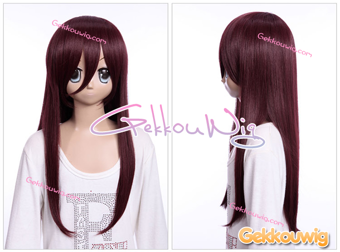 60CM Red and Pink Wigs Nine Color Series