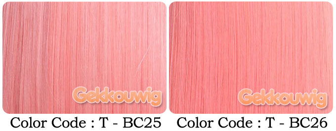 60CM Red and Pink Wigs Nine Color Series