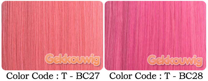 60CM Red and Pink Wigs Nine Color Series