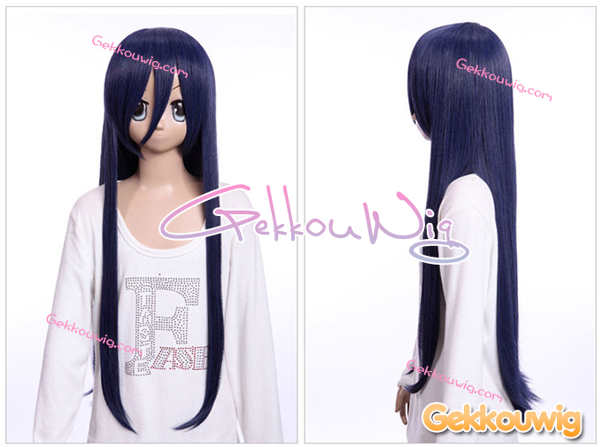 80CM Blue Wigs Seven Color Series
