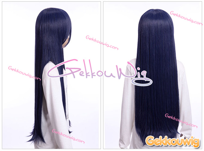 80CM Blue Wigs Seven Color Series
