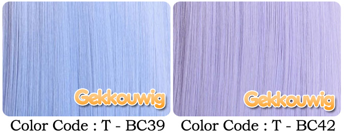 80CM Blue Wigs Seven Color Series