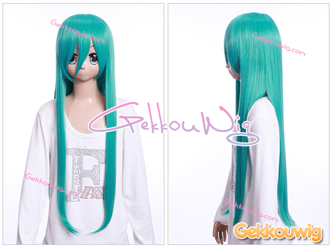 80CM Green Wigs Three Color Series