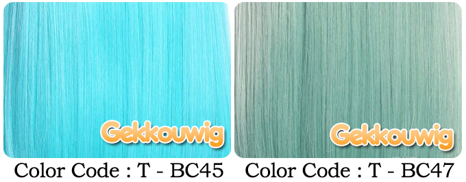 80CM Green Wigs Three Color Series