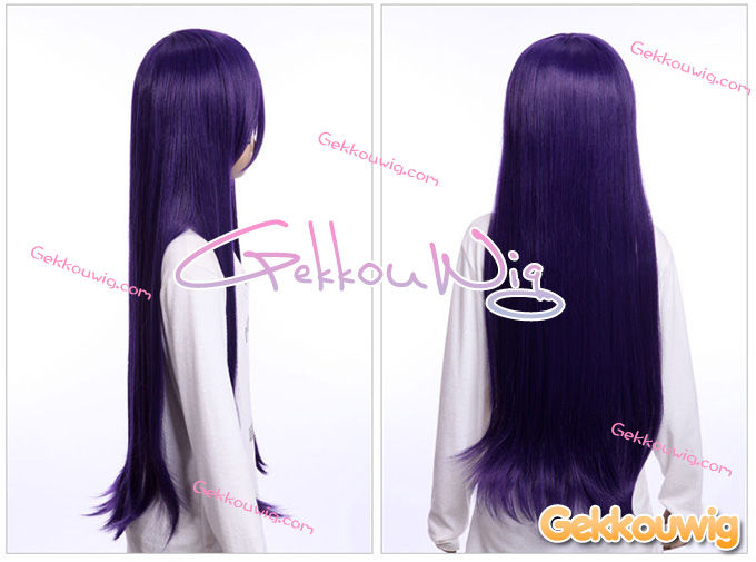 80CM Purple Wigs Eight Color Series