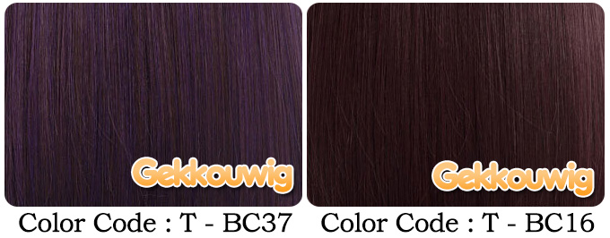 80CM Purple Wigs Eight Color Series