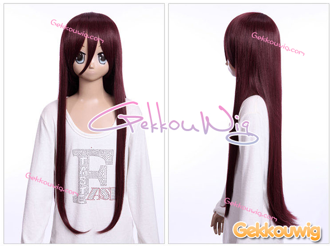 80CM Red and Pink Wigs Nine Color Series