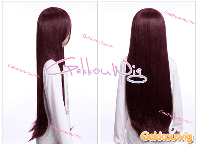 80CM Red and Pink Wigs Nine Color Series
