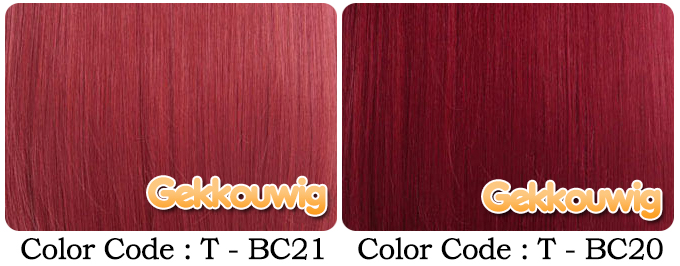80CM Red and Pink Wigs Nine Color Series