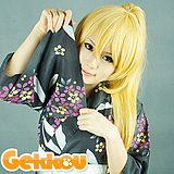 Vocaloid Cosplay Akita Neru Gold Ponytail Wig