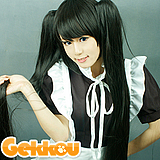 Vocaloid Cosplay Miku Hatsune Black Ponytail Wig