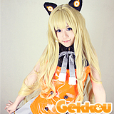 Vocaloid Cosplay Seeu Gold Curl Wig