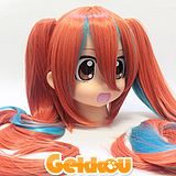 Vocaloid (Mrs.Pumpkin's Comical Dream) Cosplay Miku Hatsune Red Ponytail Wig