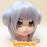 Vocaloid (From the Sandplay Singing of the Dragon) Cosplay Haku Yowane Silver Ponytail Wig