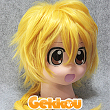 Vocaloid (Fleeting Moon Flower) Cosplay Len Kagamine Gold Curly Wig