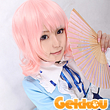 Touhou Project Cosplay Yuyuko Saigyouji Pink Curl Wig