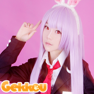 Touhou Project Cosplay Reisen Udongein Inaba Purple Straight Wig