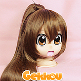 Working!! Cosplay Popura Taneshima Brown Ponytail Wig