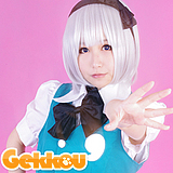 Touhou Project Cosplay Konpaku Youmu White Straight Wig