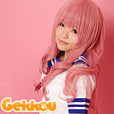 The Familiar of Zero Cosplay Louise Francoise Pink Curly Wig