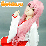 Lucky Star Cosplay Miyuki Takara Pink Curly Wig