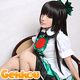 Touhou Project Cosplay Utsuho Reiuzi Black Straight Wig