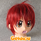 Mawaru Penguindrum Cosplay Kanba Takakura Red Straight Wig
