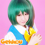 Touhou Project Cosplay Daiyousei Green Straight Wig